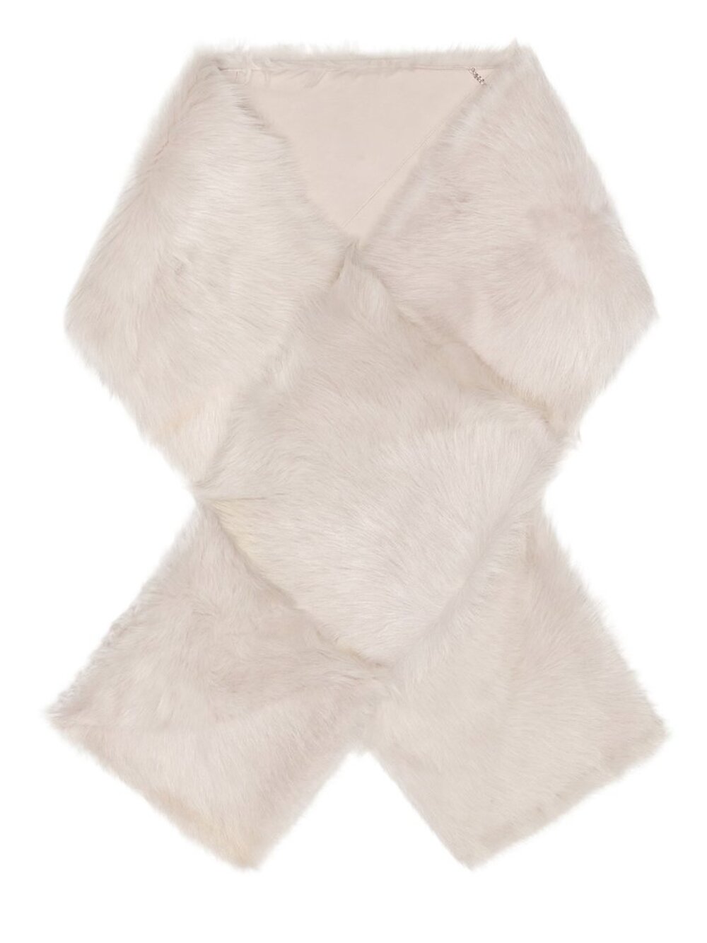 NOUR HAMMOUR Decadent Shearling Scarf in Cloud Fur